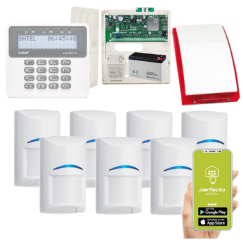 ZESTAW ALARMOWY SATEL PERFECTA 32-WRL LTE SET-A 7 CZUJEK BOSCH PRF-LCD SYRENA SP-4001R